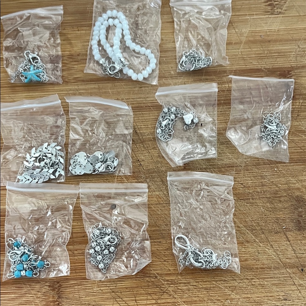 Silver and Turquoise ankle Bracelet Set all one price.
